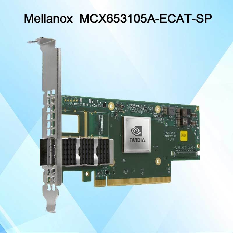 การ์ดเครือข่าย Nvidia MCX653105A-Ecat-Sp Connectx6 Single-Port Osfp56 EDR 100GB/S Vpi Infiniband
