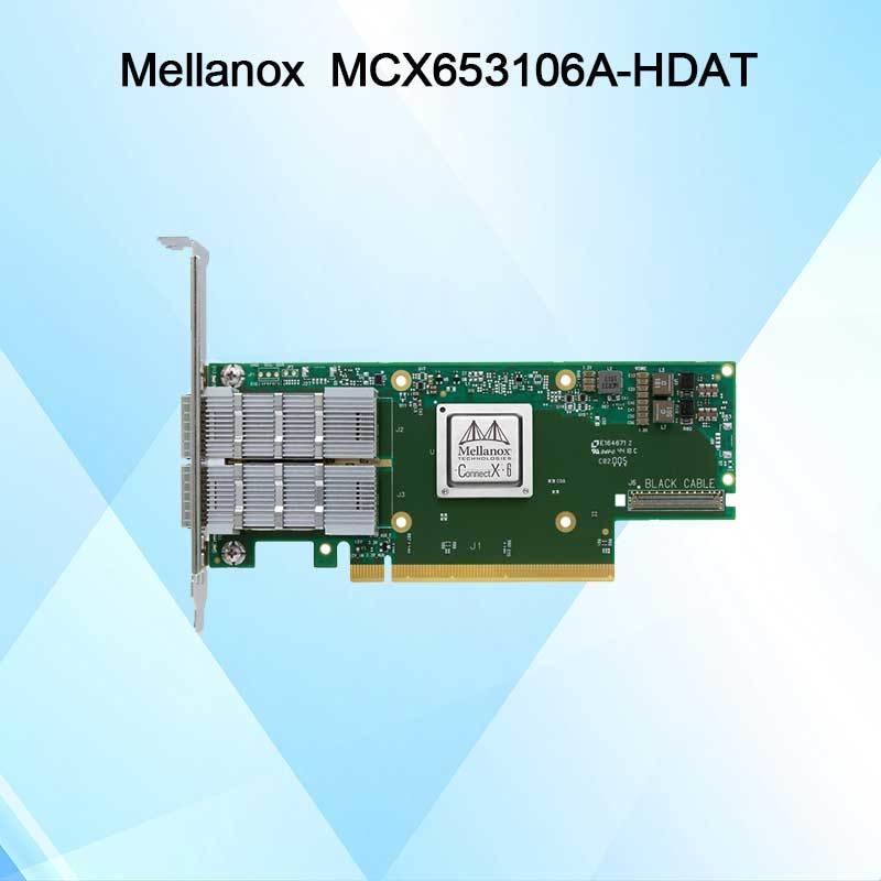 การ์ดเครือข่าย ConnectX-6 MCX653106A-HDAT VPI Mellanox 200Gb/S InfiniBand และ Ethernet Adapter