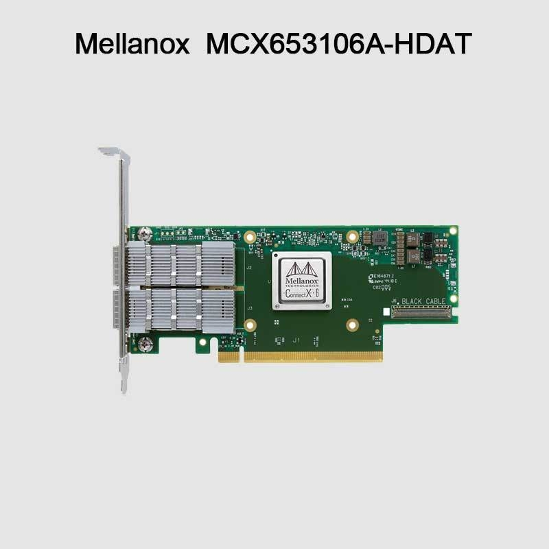 การ์ดเครือข่าย ConnectX-6 MCX653106A-HDAT VPI Mellanox 200Gb/S InfiniBand และ Ethernet Adapter