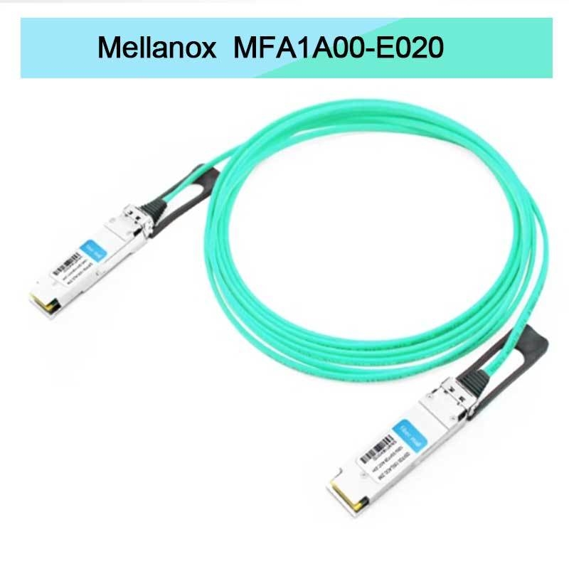 Nvidia MFA1A00-Xxxx 100GB/S QSFP28 MMF สายเคเบิลออปติคอลแบบแอคทีฟ MFA1A00-E020 สายไฟเบอร์แบบแอคทีฟ IB EDR 100GB/S