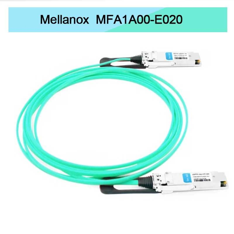 Nvidia MFA1A00-Xxxx 100GB/S QSFP28 MMF สายเคเบิลออปติคอลแบบแอคทีฟ MFA1A00-E020 สายไฟเบอร์แบบแอคทีฟ IB EDR 100GB/S