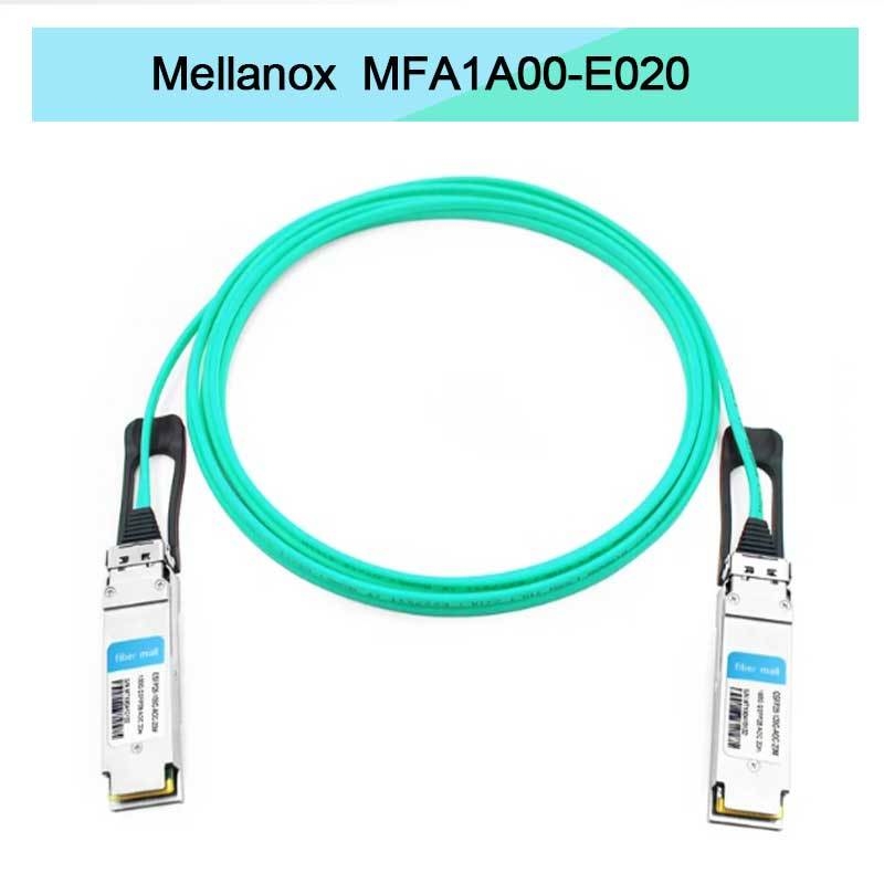 Nvidia MFA1A00-Xxxx 100GB/S QSFP28 MMF สายเคเบิลออปติคอลแบบแอคทีฟ MFA1A00-E020 สายไฟเบอร์แบบแอคทีฟ IB EDR 100GB/S