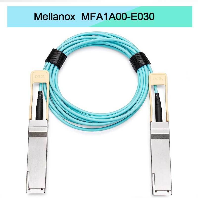 สายเคเบิล QSFP Mellanox AOC ที่ใช้ VCSEL MFA1A00-E030 IB EDR ถึง 100Gb/S