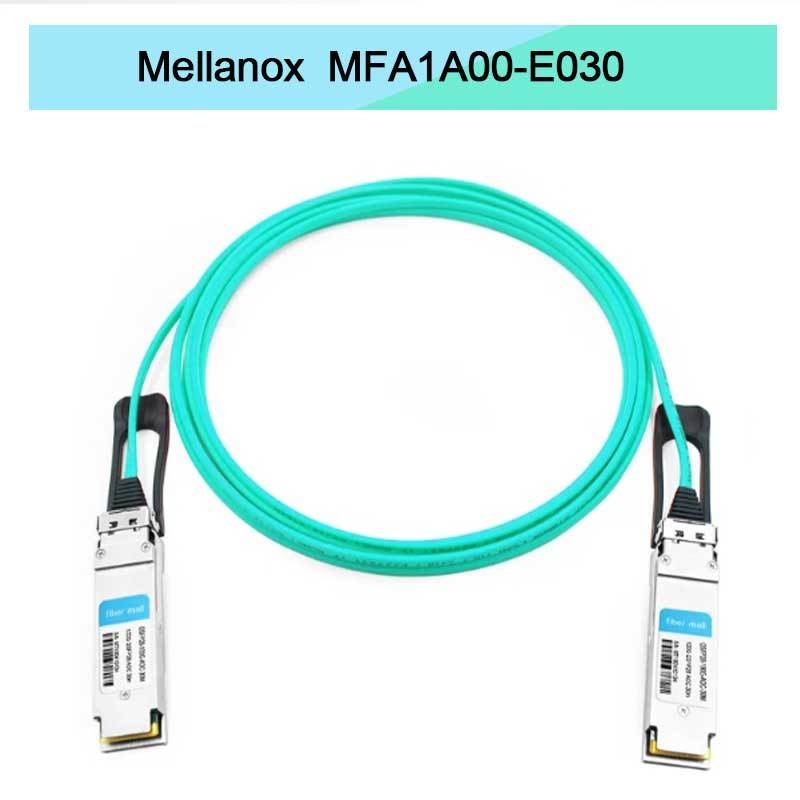 สายเคเบิล QSFP Mellanox AOC ที่ใช้ VCSEL MFA1A00-E030 IB EDR ถึง 100Gb/S