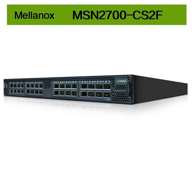 MSN2700-CS2F Mellanox Switch Spectrum พื้นฐาน 32 Port 100GbE พลาตฟอร์มเอเธิร์นเปิด
