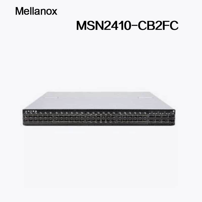 MSN2410-CB2FC Mellanox sN2410Mellanox สวิตช์เครือข่าย Cumulus Linux 48 พอร์ต SFP28 8 พอร์ต QSFP28