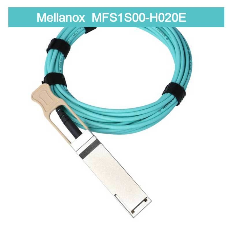 สาย AOC Mellanox MFS1S00-H020E ความหน่วงต่ำ, สายแยก Ethernet 200GbE เป็น 2x100GbE, 20 เมตร