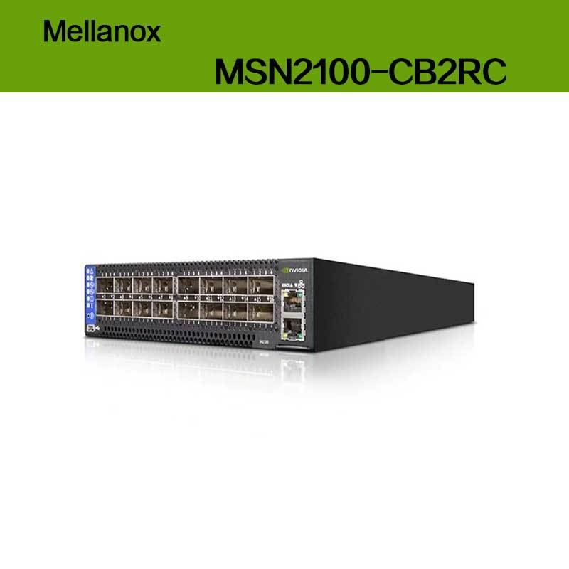 ความเร็วสูงสุด EDR Nvidia Mellanox Spectrum พื้นฐาน 100gbe 1u เปิดอีเทอร์เน็ตสวิตช์ด้วย Cumulus Linux MSN2100-CB2RC 16 Qsfp28 Port