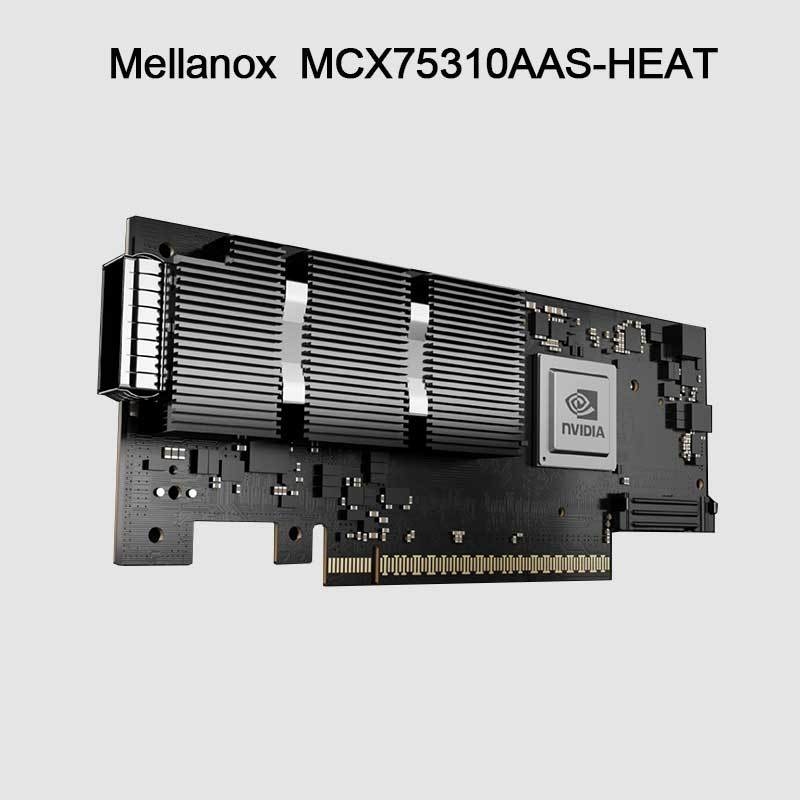 NVIDIA ConnectX-7 Adapter MCX75310AAS-HEAT(900-9X766-003N-ST0) Single-port OSFP InfiniBand: NDR200 200GB/s (Default speed)Ethernet: 200GbE PCIe X16 Gen 4.0/5.0