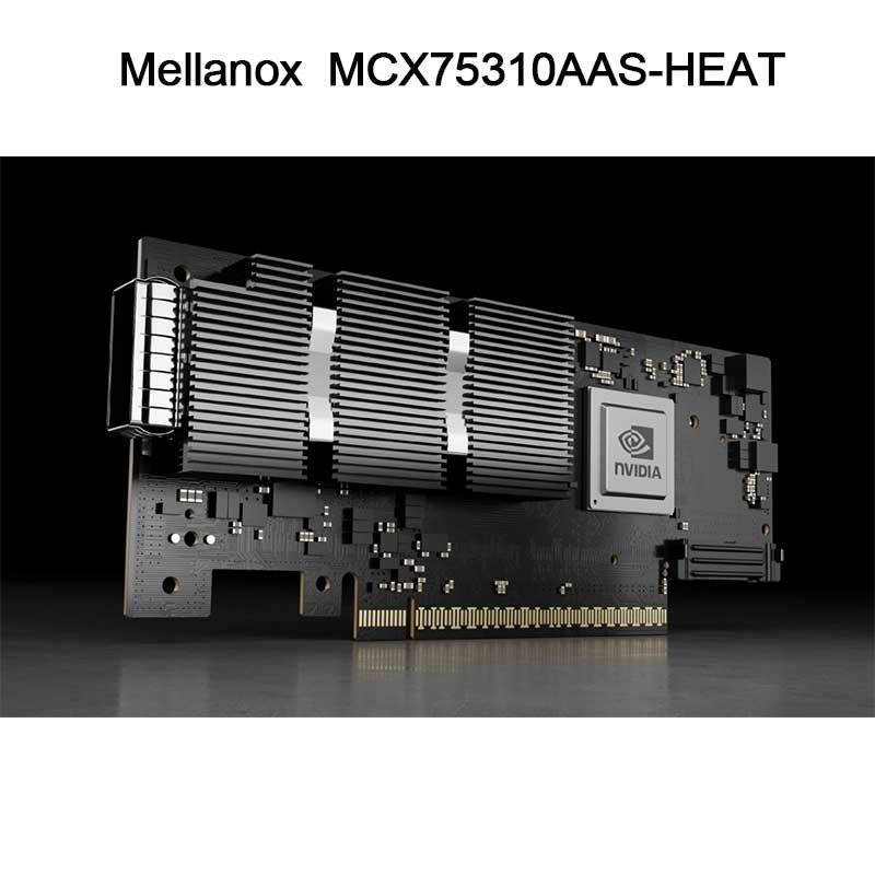 NVIDIA ConnectX-7 Adapter MCX75310AAS-HEAT(900-9X766-003N-ST0) Single-port OSFP InfiniBand: NDR200 200GB/s (Default speed)Ethernet: 200GbE PCIe X16 Gen 4.0/5.0