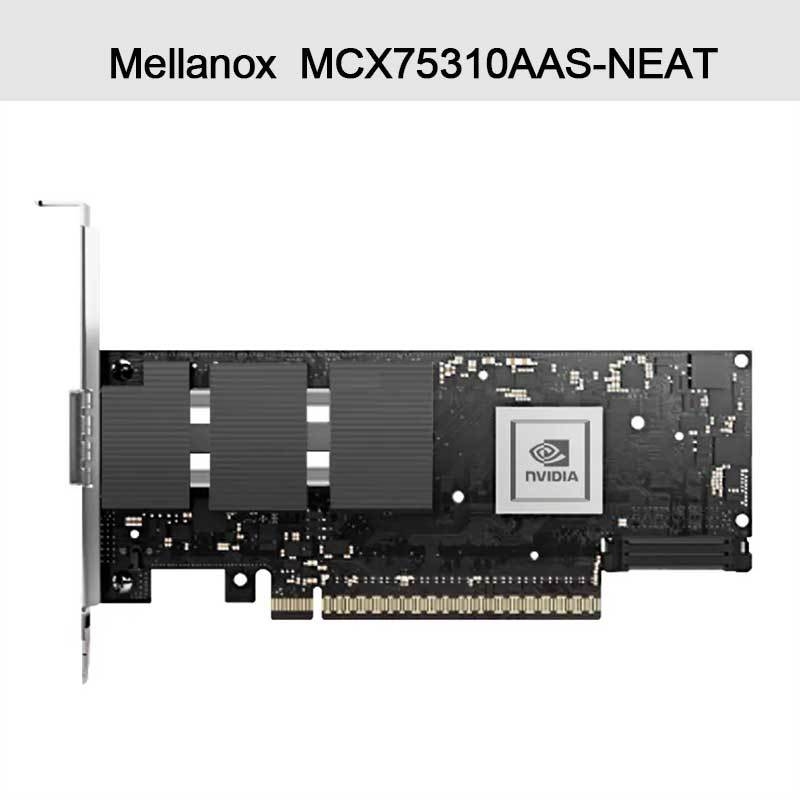 อะแดปเตอร์ Nvidia Connectx-7 MCX75310aas-Neat (900-9X766-003N-SQ0) พอร์ตเดียว Osfp Infiniband: Ndr 400GB/S (ความเร็วเริ่มต้น) Ethernet: 400gbe