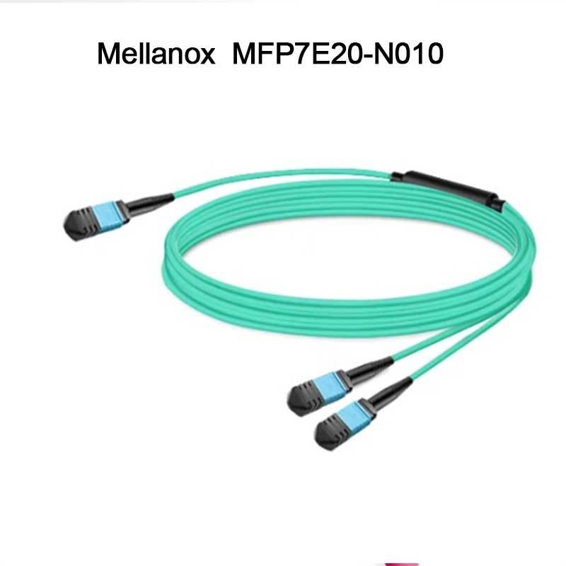 สายเคเบิลไฟเบอร์ออปติกมัลติโหมดแบบแยก Nvidia Mfp7e20-Nxxx Mfp7e20-N010 MMF, MPO12 APC ถึง 2xmpo12 APC