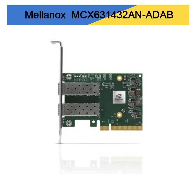 Nvidia MCX631432an-Adab Connectx-6 Lx En แอดอปเตอร์การ์ด 25GB Ocp30, ด้วยการจัดการ Host, Dual-Port SFP28, Pcie 4.0 X8, ไม่มี Crypto, Thumbscrew (Pull Tab) Bracke