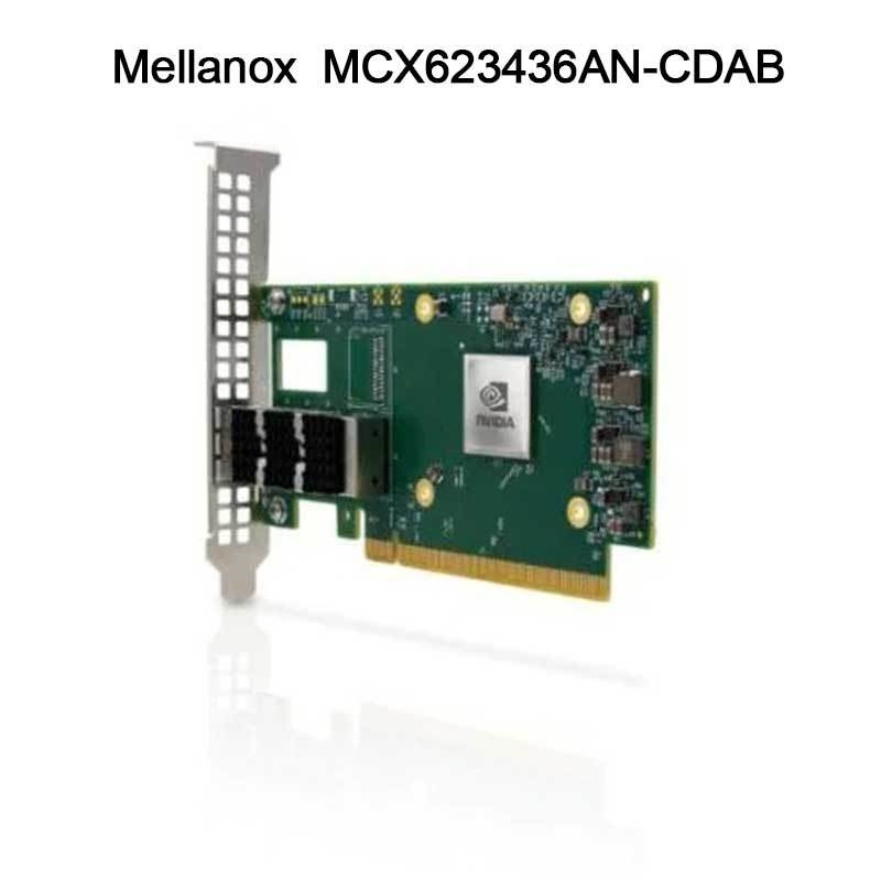 Nvidia MCX623436an-Cdab Connectx-6 Dx En แอดป์เตอร์การ์ด 100GB Ocp30, ด้วยการจัดการโฮสต์, Dual-Port Qsfp56, Pcie 4.0 X16, ไม่มี Crypto, Thumbscrew (Pull Tab)