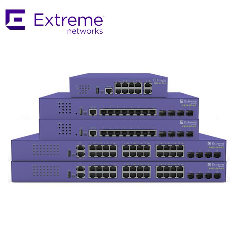 สวิตช์ Extreme Networks X435 AVB 24 พอร์ต X435 4S 68Gbps 50.6Mpps ใหม่และของแท้
