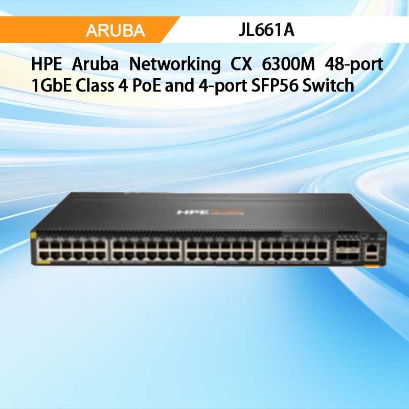 Hpe Aruba Networking Cx 6300m 48-Port 1gbe Class 4 Poe and 4-Port SFP56 Switch (JL661A)