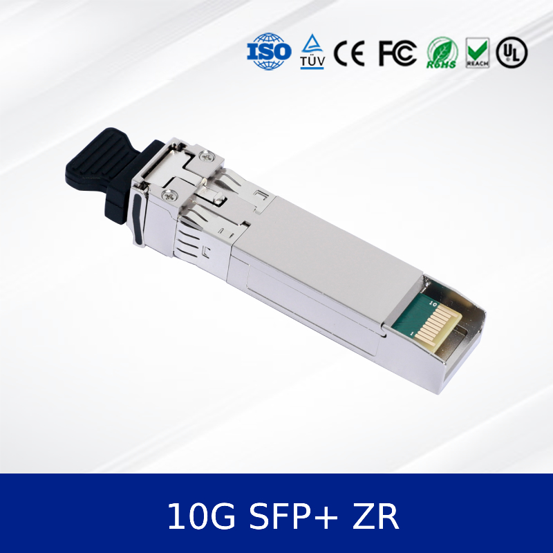 โมดูลรับส่งสัญญาณออปติคัล 10G SFP+ ZR ระยะไกล, ตัวรับ APD, อุณหภูมิสำหรับใช้งานในอุตสาหกรรม