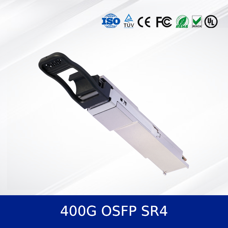 โมดูลรับส่งสัญญาณออปติคัล QSFP112 SR4 ความเร็วสูง 400G ความเร็วสูง 850nm 100m MMF