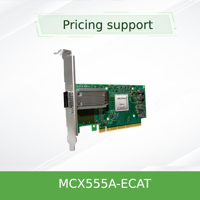 การ์ดอะแดปเตอร์ Connectx-5 EDR ความเร็วสูงสำหรับเครือข่าย 100GB/S MCX555A-Ecat