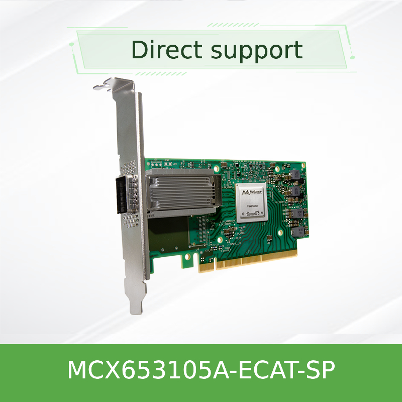 การ์ดเครือข่าย Nvidia MCX653105A-Ecat-Sp Connectx6 Single-Port Osfp56 EDR 100GB/S Vpi Infiniband