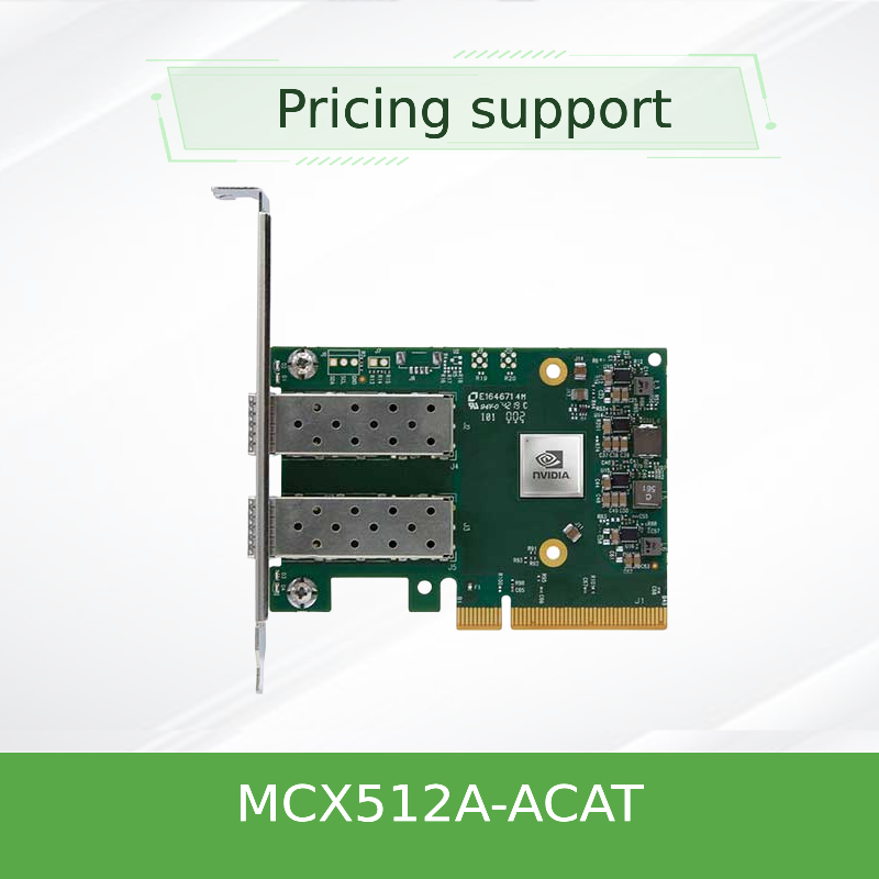MCX512A-ACAT Mellanox ConnectX-5 EN การ์ดอินเตอร์เฟสเครือข่าย 10/25GbE Port สองสาย SFP28