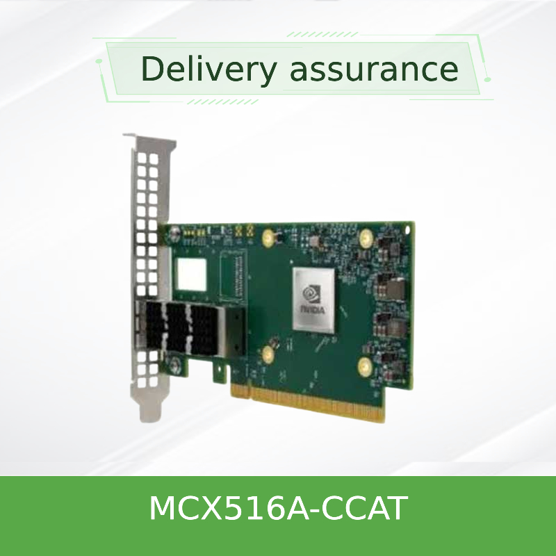 100GbE NIC การ์ดเครือข่าย Mellanox MCX516A-CCAT สองพอร์ต QSFP28 PCIe3.0x16