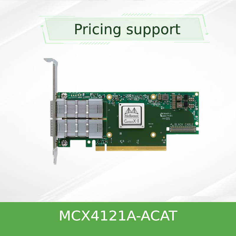 Mellanox ConnectX-4 Lx EN 25GbE สองพอร์ต SFP28 PCIe3.0 X8 การ์ดเชื่อมต่อเครือข่าย MCX4121A-ACAT