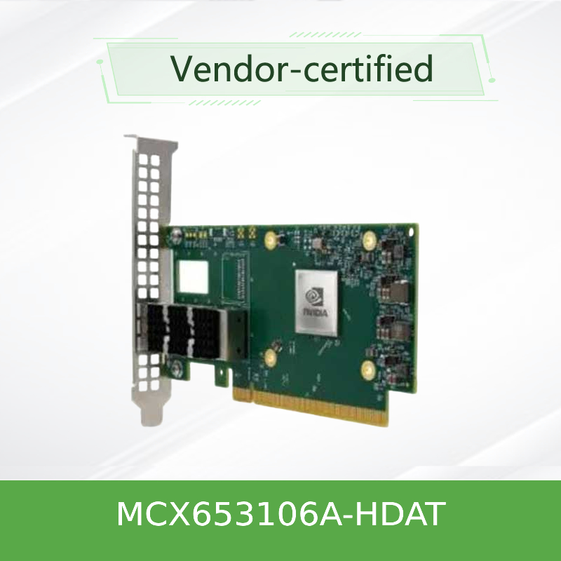 MCX653106A-HDAT-SP การ์ดเครือข่าย Mellanox 200gbe สมาร์ทเซฟความเร็วสูง
