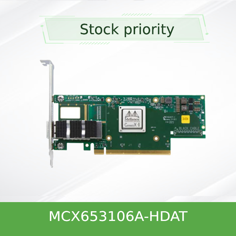 MCX653106A-HDAT การ์ดเครือข่าย Mellanox 200Gb/s 4*50Gb/s พอร์ตอีเธอร์เน็ต