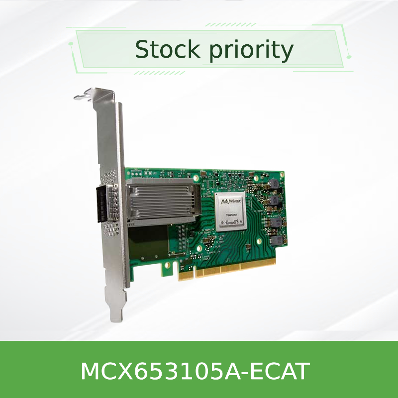 สต็อค MCX653105A-ECAT Mellanox การ์ดเครือข่าย Nic การ์ด ConnectX-6 100GbE Single Port