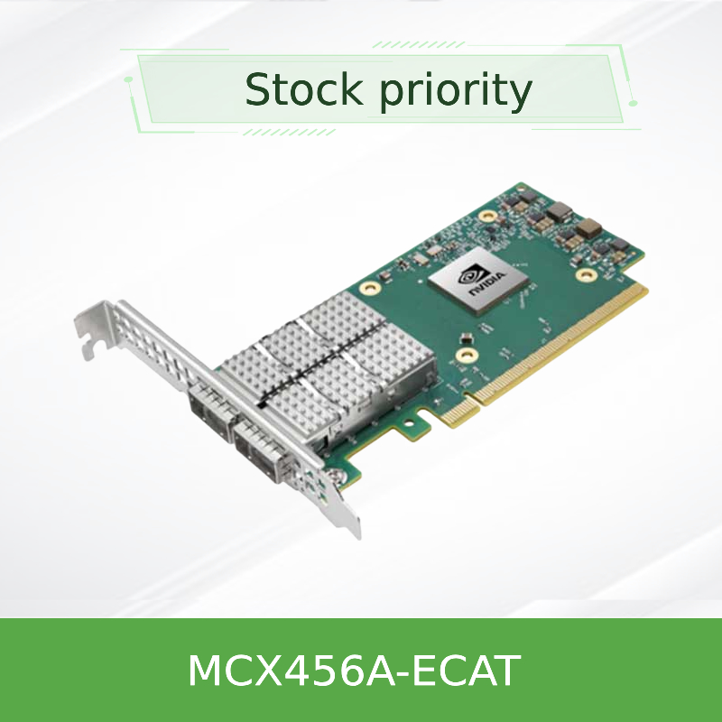 การ์ดอะแดปเตอร์ Nvidia MCX456A-Ecat Connectx-4 Infiniband/Ethernet ของแท้ใหม่