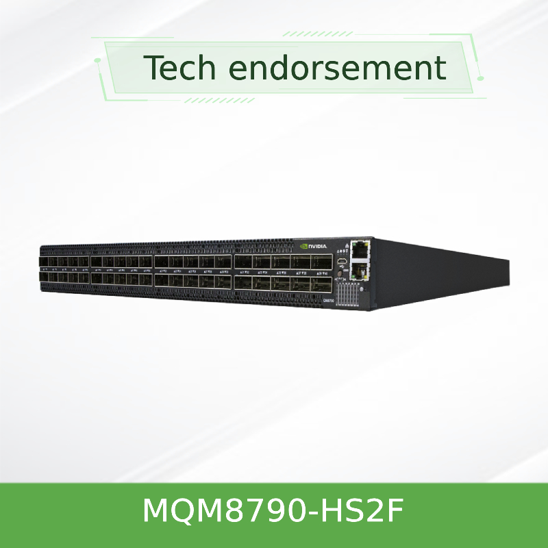 MQM8790-HS2F สวิตช์เครือข่าย Mellanox 40 พอร์ตไม่ปิดกั้นการจัดการ HDR 200Gb/S