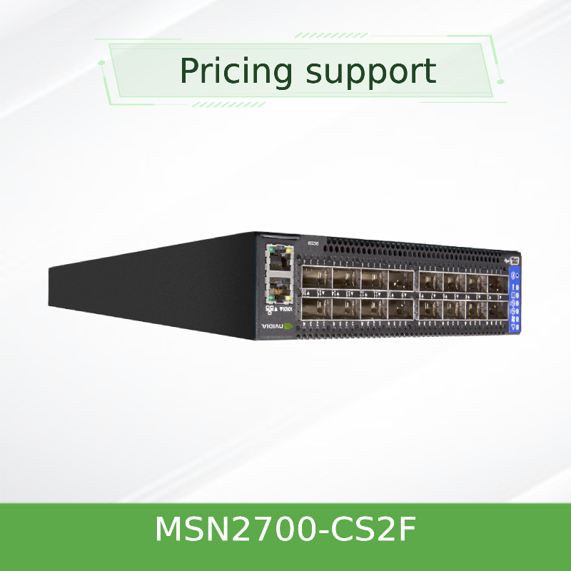MSN2700-CS2F สวิตช์เครือข่าย Mellanox สเปกตรัมตาม 25GbE/100GbE 1U สวิตช์อีเธอร์เน็ตแบบเปิด
