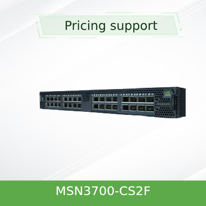 MSN3700-CS2F วัสดุสวิตช์เครือข่าย Mellanox (AC) ชุดรางการไหลของอากาศ X86 CPU P2C ความลึกมาตรฐาน