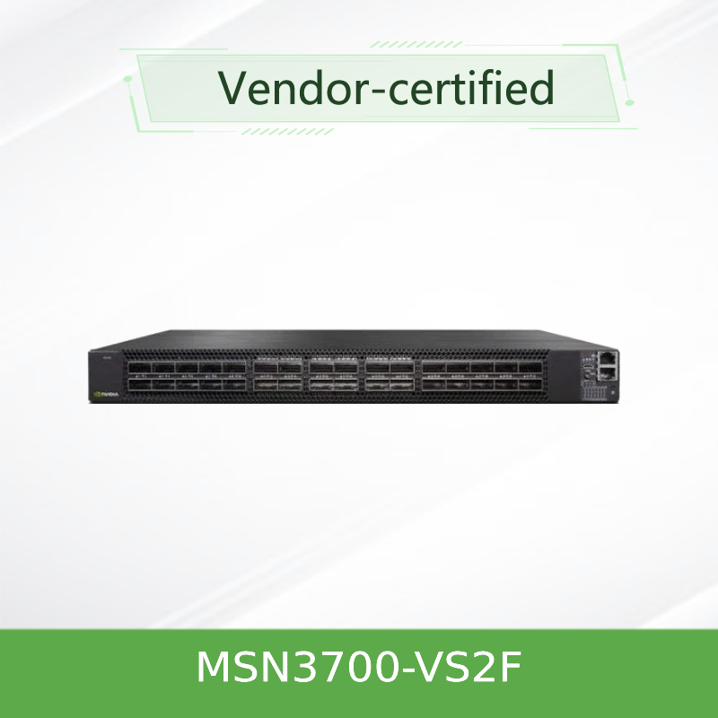 MSN3700-VS2F 200GbE สวิตช์เครือข่าย Mellanox SN3000 1U ตัวยึดแร็ค