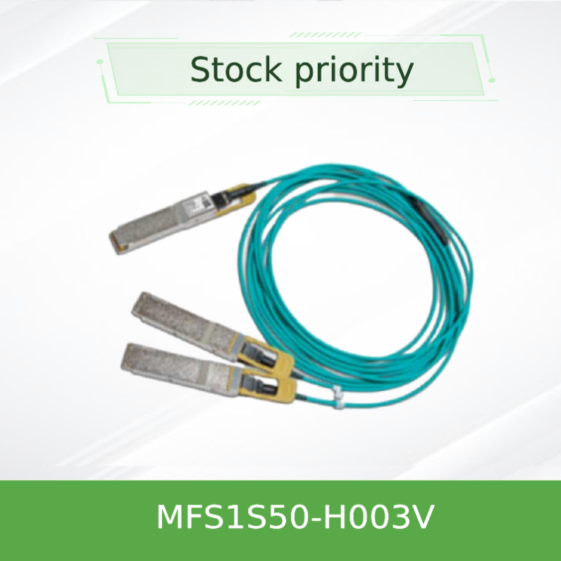 สาย AOC MFS1S50-H003V 200GbE ถึง 2x100GbE QSFP56 ถึง 2xQSFP56 MMF Mellanox