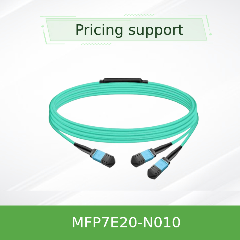 สายเคเบิลไฟเบอร์ออปติกมัลติโหมดแบบแยก Nvidia Mfp7e20-Nxxx Mfp7e20-N010 MMF, MPO12 APC ถึง 2xmpo12 APC