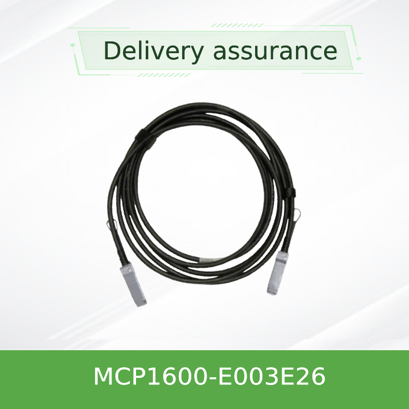 MCP1600-E003E26 ต่อสายทองแดงโดยตรง InfiniBand EDR สูงสุด 100Gb/S QSFP28 3 ม. สีดำ 26AWG