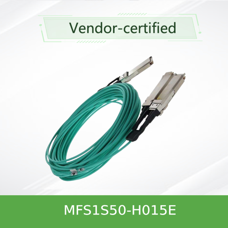 200Gb/S ถึง 2x100Gb/S Mellanox AOC IB HDR QSFP56 ถึง 2 MFS1S50-H005E MFS1S50-H010E MFS1S50-H015E MFS1S50-H015V