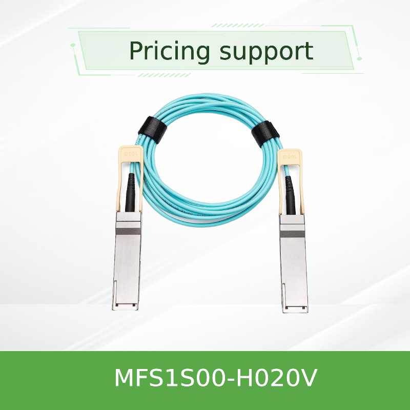 MFS1S00-H020V ((980-9I45T-00H020) Mellanox Aoc Cable Ethernet 200GbE QSFP56 สายไฟฟ้าออปติกแอคทีฟ