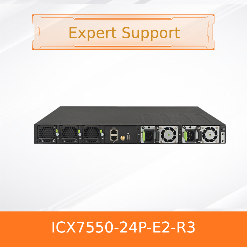 สวิตช์บริหารเครือข่าย ICX7550-24P-E2-R3 สวิตช์รุกัสที่ก้าวหน้า