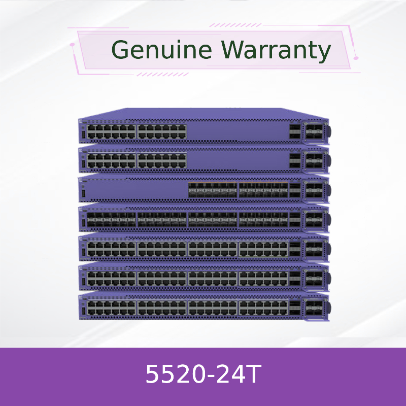 เครือข่ายสุด AVB สวิตช์ที่ก้าวหน้า Extreme 5520-24t สวิตช์สําหรับการถ่ายทอดข้อมูลแบบไร้ขอบเขต