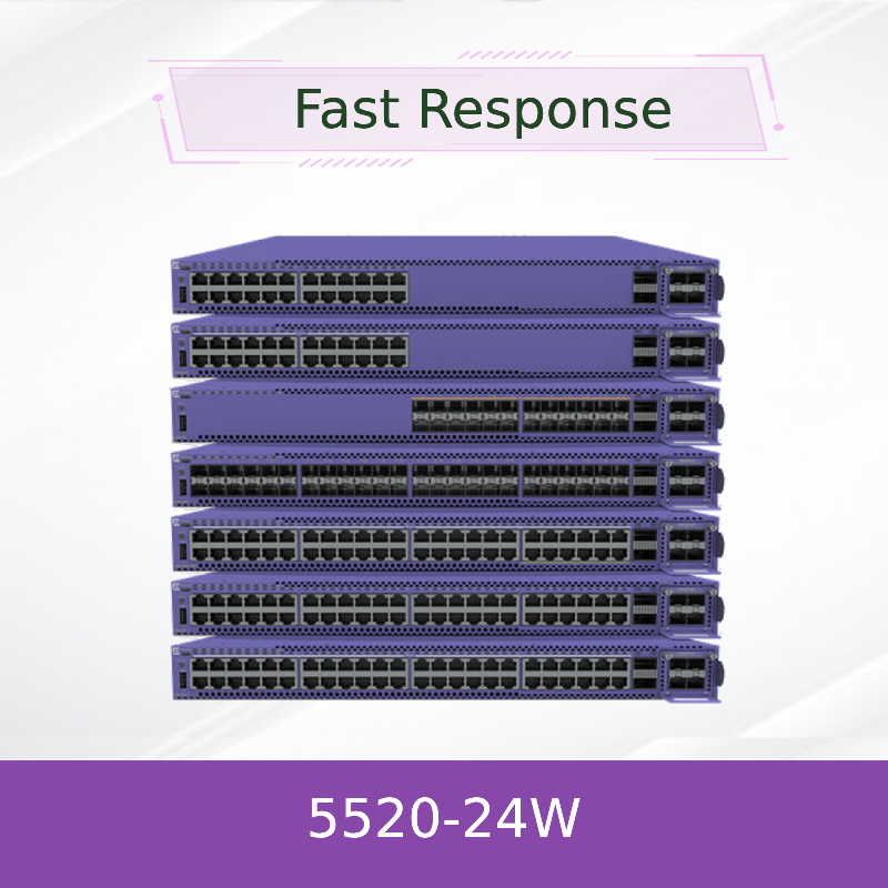 สวิตช์ Extreme Network AVB ทรงพลัง สวิตช์ Extreme 5520-24W ที่ทรงพลังเพื่อประสิทธิภาพเครือข่ายที่ดียิ่งขึ้น