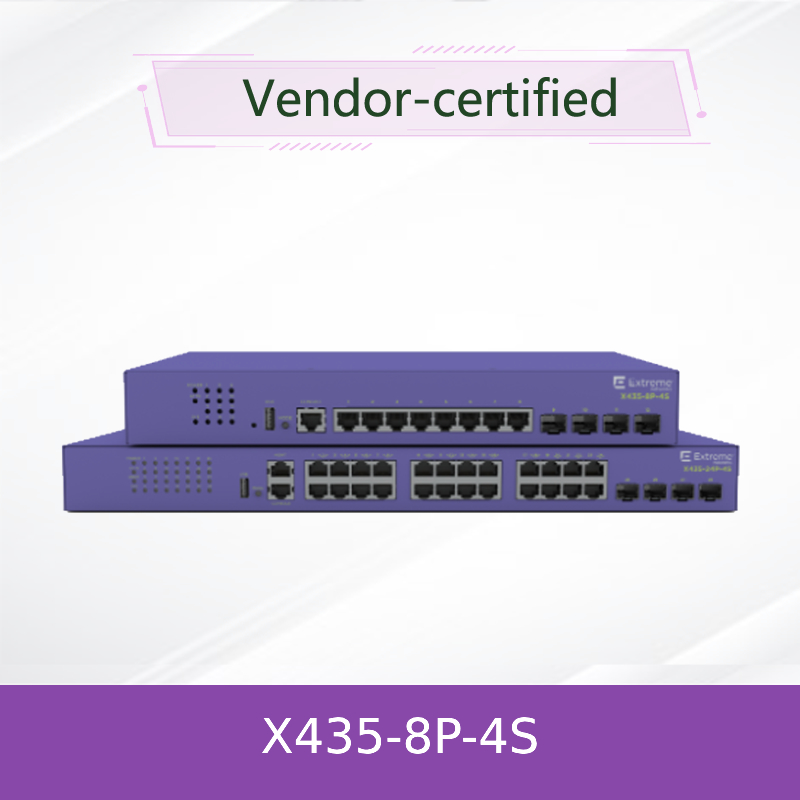 เครื่องเปลี่ยนเครือข่าย X435-8p-4s ที่ทํางานได้อย่างสูง เพื่อเชื่อมต่ออย่างรวดเร็ว