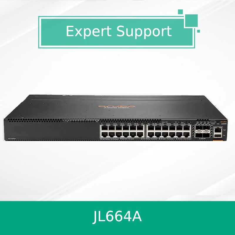 สวิตช์อินเทอร์เน็ต Aruba 6300m Series Switch 24 พอร์ต 1gbe และ 4 พอร์ต SFP56 Switch รุ่น Jl664A