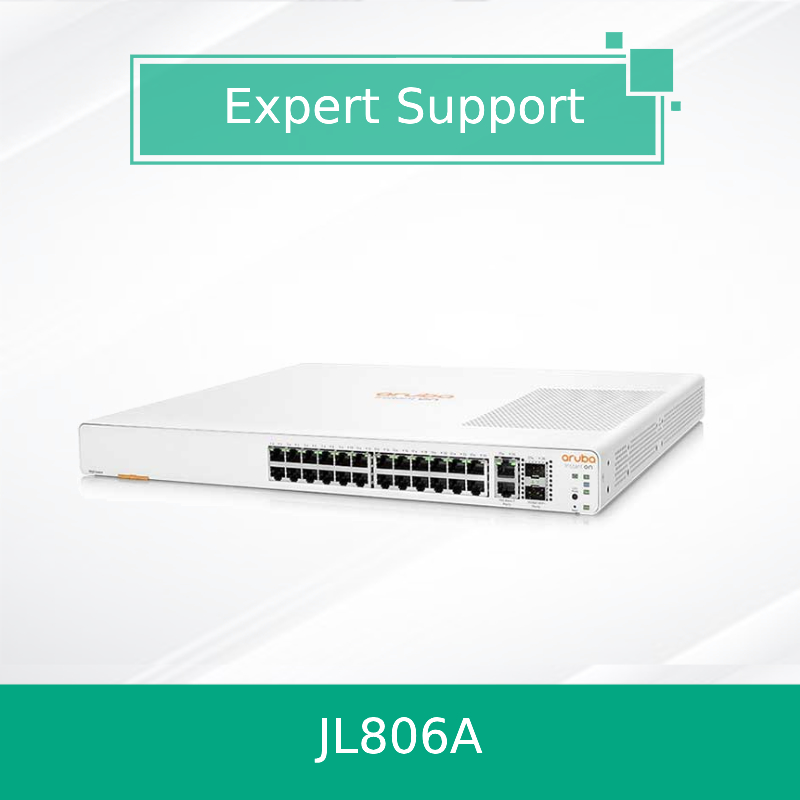 สวิตช์ HPE Networking Instant On 24 พอร์ต Gigabit 2 พอร์ต 10Gbt 2 พอร์ต SFP+ 1960 (JL806A)