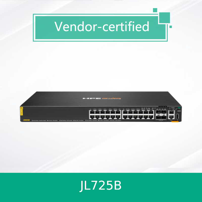 100% สินค้าแท้ Hpe Aruba Networking Cx 6200f 24G Class-4 Poe 4SFP+ 370W สวิตช์ (JL725B)