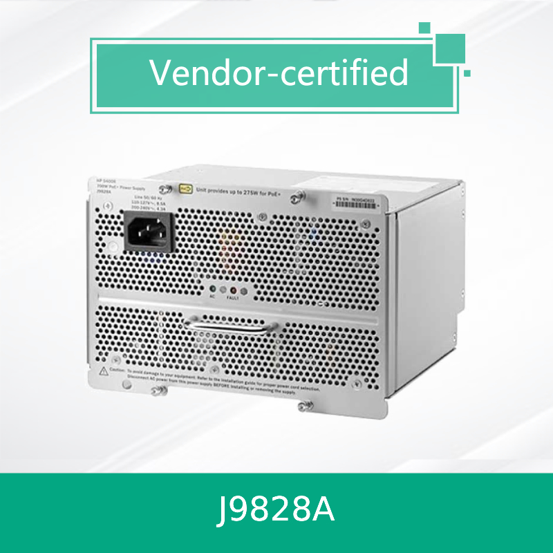 สวิตช์เครือข่าย J9828A ใหม่เอี่ยม พร้อม 5400r 700W Poe+ ฟังก์ชัน Zl2 Snmp และ Qos ดั้งเดิม