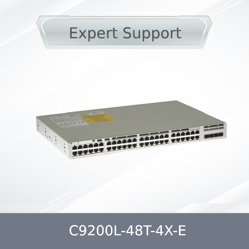 เครื่องปรับเครือข่ายใหม่ C9200L-48t-4X-E แท้ L3, บริหาร, 48 X 10/100/1000 + 4 X 10 Gigabit SFP+ (uplink)