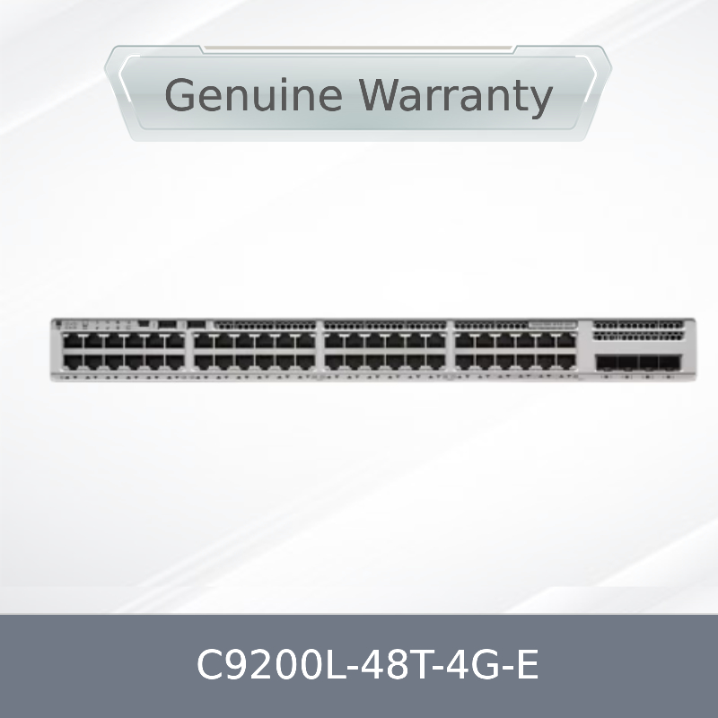 สวิตช์เครือข่าย C9200L-48t-4G-E ใหม่, ของแท้, รุ่น 9200 Series 9200L 48 พอร์ตข้อมูล, 4 x 1g, Network Essentials